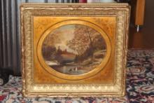 Antique Oil on Canvas Painting