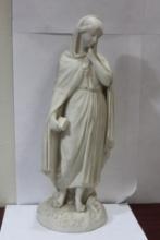 An Antique Parian Girl with Book