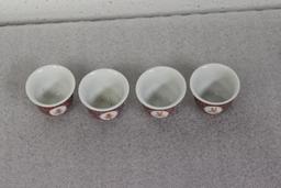 Set of 4 Chinese Vintage Wine Cups