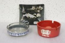 Lot of 3 Ashtrays