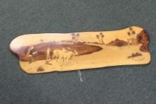 A Wood Inlaid Long Panel