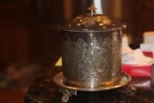 An Ornate Silverplate Container