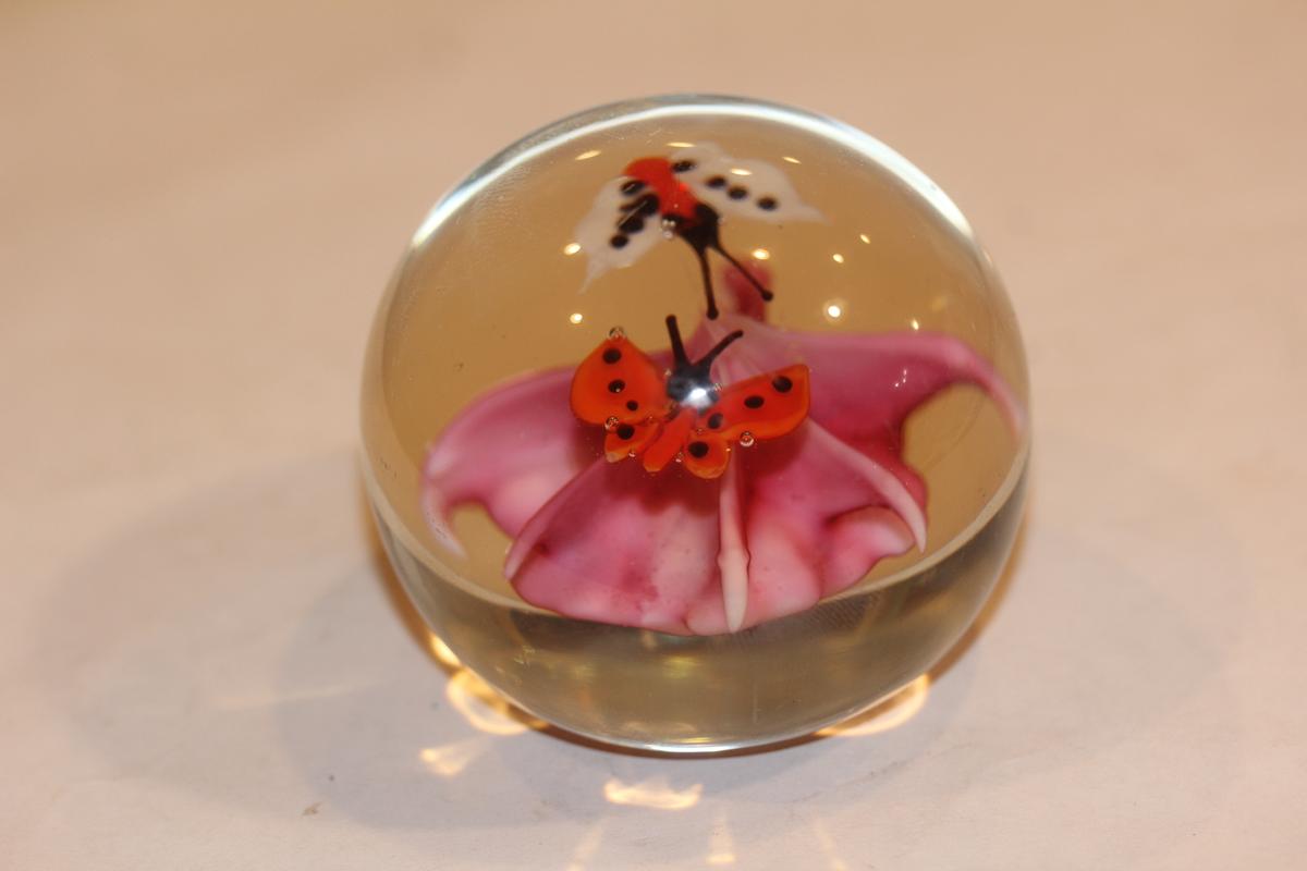 Art Glass Butterfly Paperweight