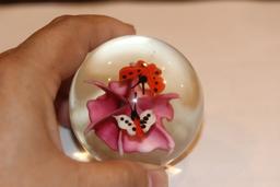 Art Glass Butterfly Paperweight