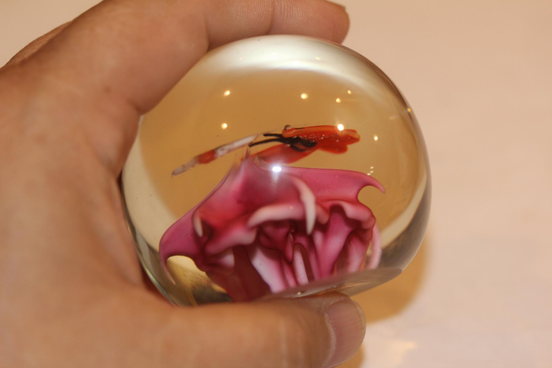 Art Glass Butterfly Paperweight