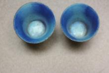 Lot of Two Enamel Cups