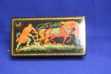 A Hand Painted Russian Lacquer Box