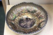 Carnival glass bowl