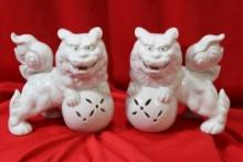 A Pair of Chinese Shishi Porcelain