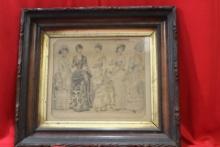 An Antique Framed Fashion Print