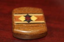 An Inlaid Wooden Slide Trinket Box