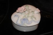 Floral Porcelain Trinket Music Box