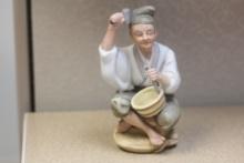 Ceramic Oriental Worker