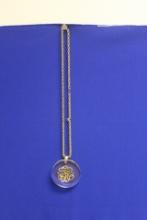 Lucite Costume Pendant and Chain