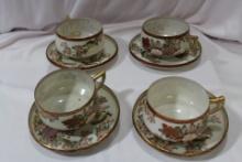 A Set of 4 Kutani Cup and Saucer