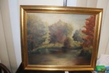 Oil on Canvas of Trees