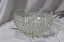 A Pressed Glass Footed Bowl