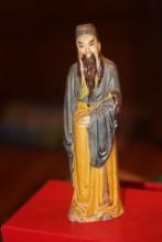 Chinese Polychrome Pottery Man
