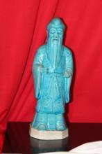 A Turquoise Glazed Chinese Man Figure