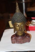 Antique Chinese Bronze Kwan Yin Head