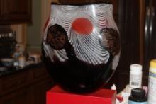 Large Art Glass Vase