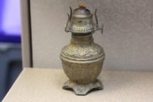 Ornate Metal Oil Lamp Base