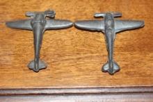 A Lot of 2 Miniature Pewter Airplanes