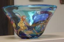 Large Art Glass Bowl