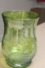 Green Artglass Vase