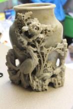 Large Chinese Soapstone Vase