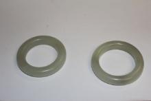 Pair of chinese White Jade Bable Bangle Bracelet