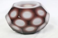 A Small Chinese Facet Peking Glass Bowl
