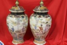 Pair of Antique Japanese Jar