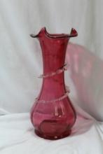 A Beautiful Cranberry Vase