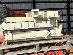Teardrop Pallet Racking Crossbeam | White | 36"x3"x1-1/2" | 7 lbs | Qty 48