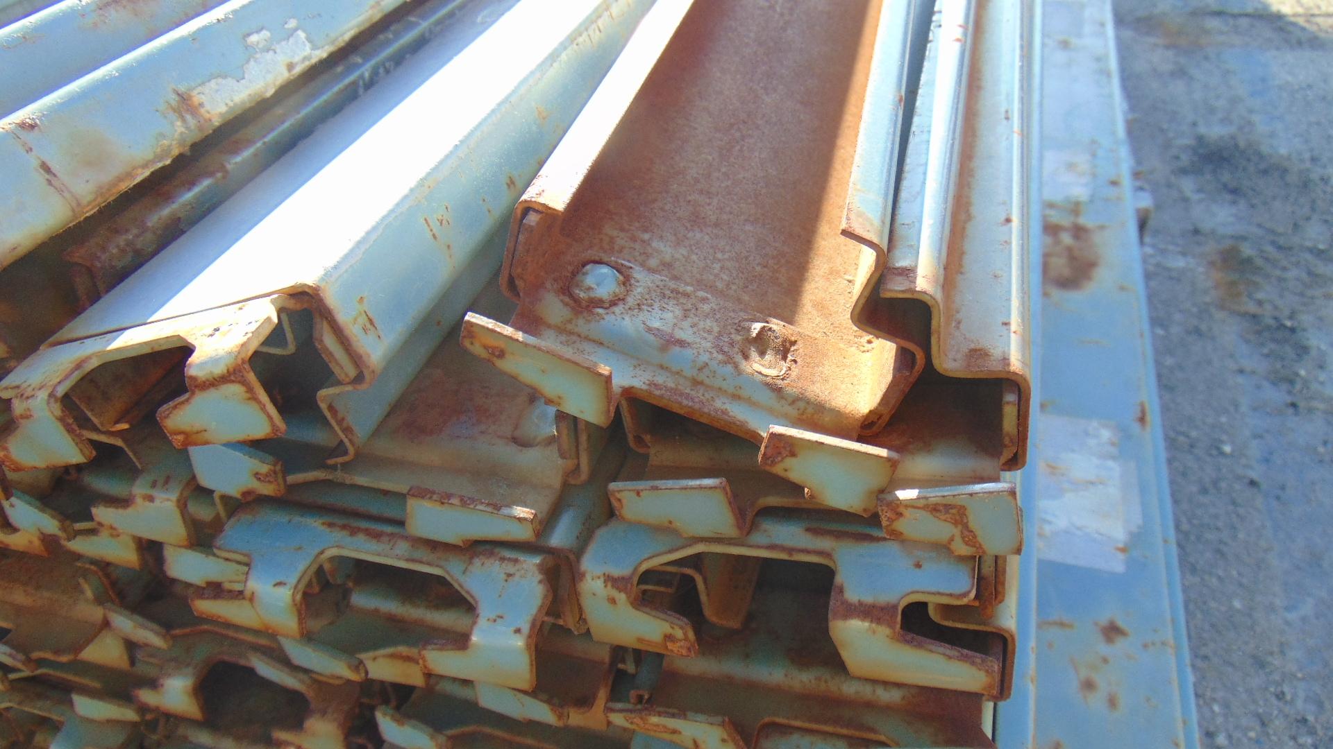 Pallet Racking Crossbeams | Auto Lock | Small 2 Prong | 96"x3"x1-1/2" | 13 lbs | Qty 97