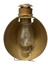 1980'S TALLIN MFG CO NO. 20 BRASS REFLECTOR LANTERN MADE AFTER C.T. HAM #20 RAILROAD LANTERN