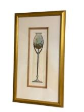 SIGNED AND NUMBERED "TIFFANY BOWL" DAN MITRA HAND COLORED ETCHING