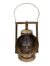 DIETZ ACME INSPECTOR LANTERN CIRCA 1900-1960 WITH SUN PURPLED GLASS GLOBE