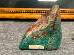 CHRYSOCOLLA TURQUOISE CUPRITE GEOLOGICAL SPECIMEN MINED IN RAY MINE, ARIZONA