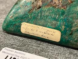 CHRYSOCOLLA TURQUOISE CUPRITE GEOLOGICAL SPECIMEN MINED IN RAY MINE, ARIZONA