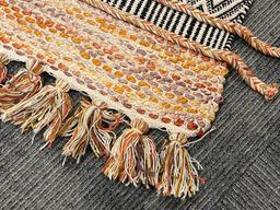 SOUTHWESTERN WOVEN TASSLED RUG
