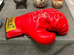 TONY "THE TIGER" LOPEZ AUTOGRAPHED BOXING GLOVE 3X WORLD BOXING CHAMPION COMPETED 1983-1999