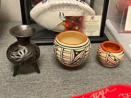 JEMEZ NATVE AMERICAN AND OAXACA MEXICO POTTERY BOWLS NEW MEXICO POTTERY BOWLS SIGNED ON BOTTOM