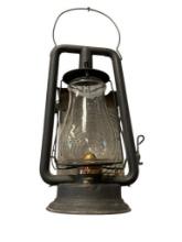 ANTIQUE C.T. HAM KEROSENE OIL LANTERN HORSE / WAGON LANTERN WITH SPRING CLIP