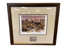 GARY R. SWANSON NATIONAL RIFLE ASSOCITAION 1989 EVENT SPONSOR PRINT TITLED "NO PLACE TO HIDE"