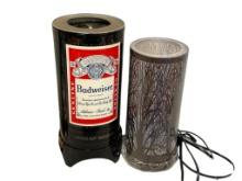 HEAT MOTION DECORATIVE BIRCH TREES AND PROMOTIONAL BUDWEISER LAMPS