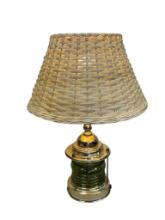 VINTAGE UNDERWRITERS LABORATORIES INC POLISHED BRASS FINISH NAUTICAL STYLE TABLE LAMP