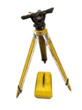 VINTAGE CRAFRTSMAN 2S SURVEYOR TRANSIT LEVEL GLASS LEVEL TUBE INTACT WITH HARD SHELL CASE AND TRI...