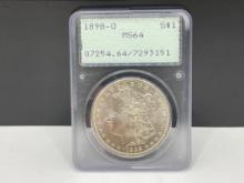 1898-O U.S. MORGAN SILVER DOLLAR PCGS MS64